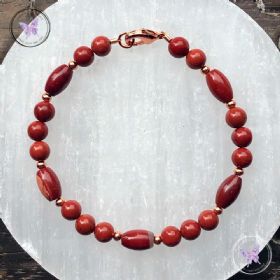 Red Jasper Copper Bracelet